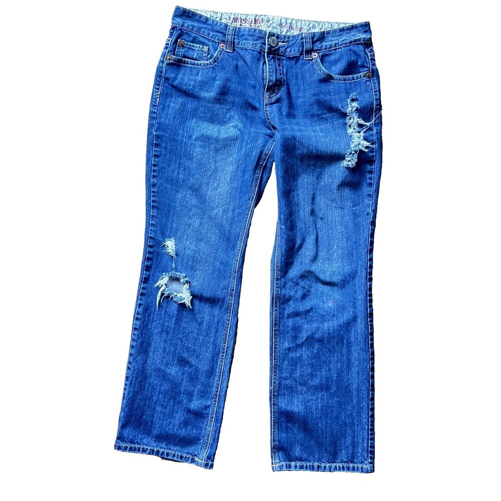 Mossimo Supply Co Boyfriend Jeans Women's Sz 13(36x30) Straight Denim Clean Girl